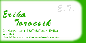 erika torocsik business card